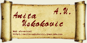 Anita Uskoković vizit kartica